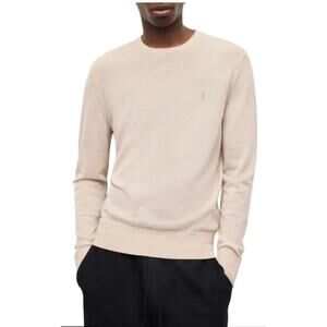 AllSaints Mode Slim Fit Wool Sweater in Biscuit Taupe Marl XS